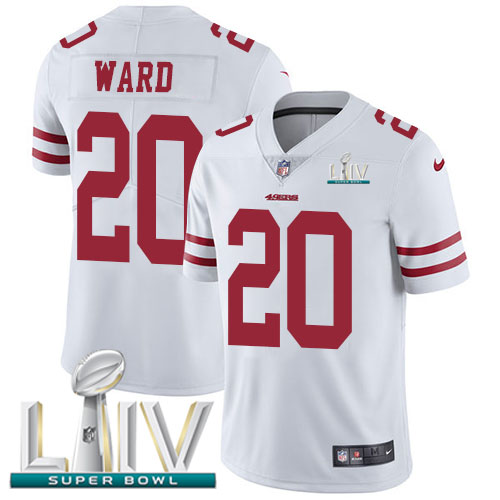 San Francisco 49ers Nike #20 Jimmie Ward White Super Bowl LIV 2020 Youth Stitched NFL Vapor Untouchable Limited Jersey